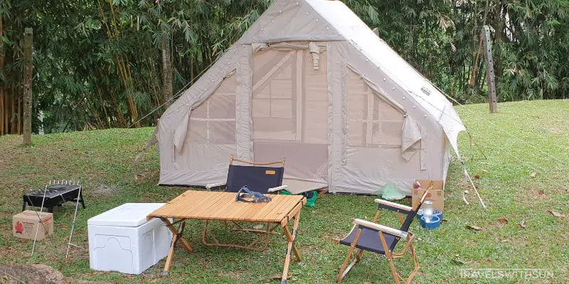 A Glamping Tent At Zone 1 Of The Little Habitat Camping Site At Bentong