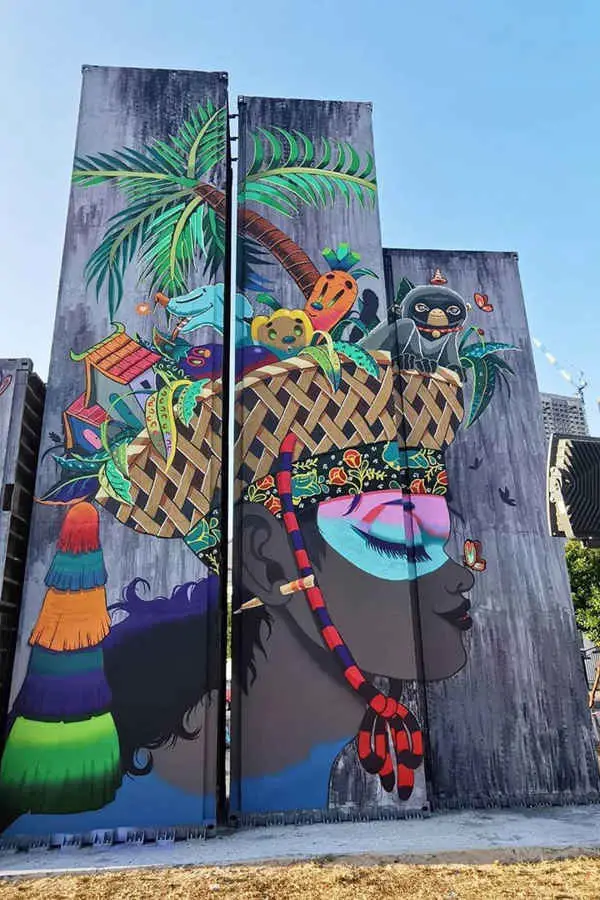 A Mural By Artist Kenji Chai From Sandakan - One of The Container Art Installations For Penang Container Art Festival (PICAF) 2020