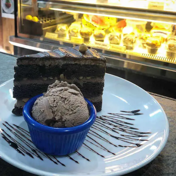 A Slice Of Nutella Chocolate Cake By Coffee45 Café