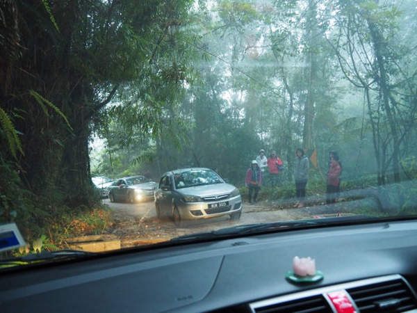 A car having some trouble at the mossy forest of Gunung Brinchang, Cameron Highlands