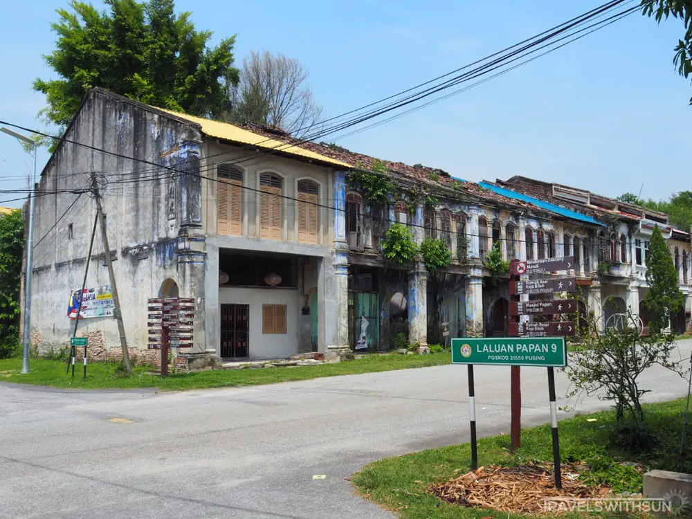 Abandoned Shophouses At Papan Village In Pusing, Perak