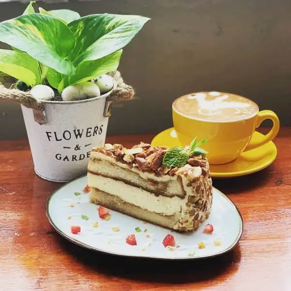 Almond Tiramisu With Latte At Coffee Origins, Klang