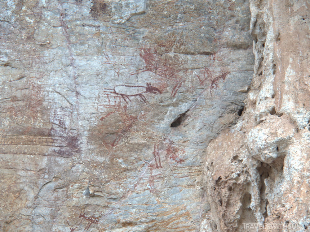 Animals Can Be Seen Among The Cave Paintings At Tambun Cave