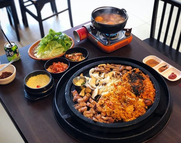 Assorted Korean Food At Korean BBQ Restaurant, Ipoh