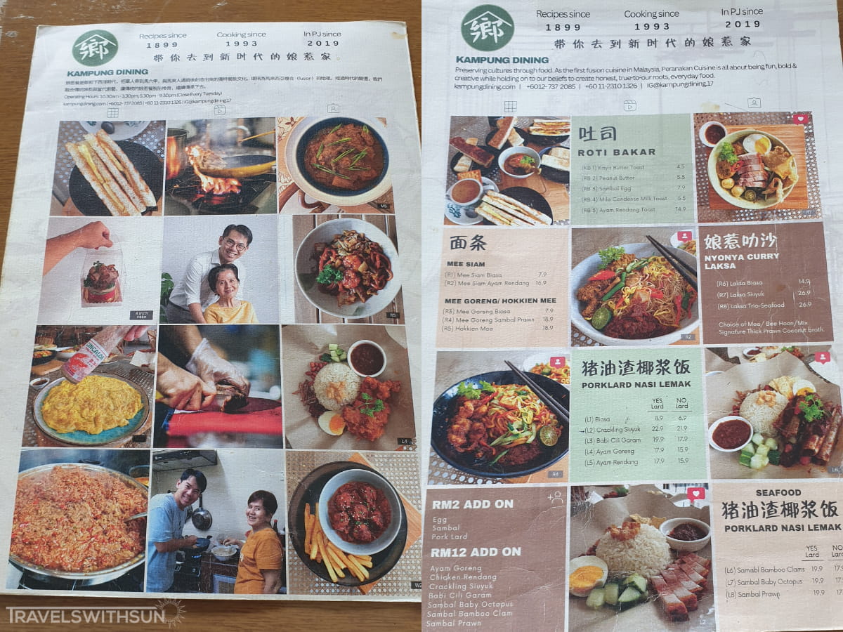 Background Story And Signature Dishes Of Kampung Dining At Petaling Jaya