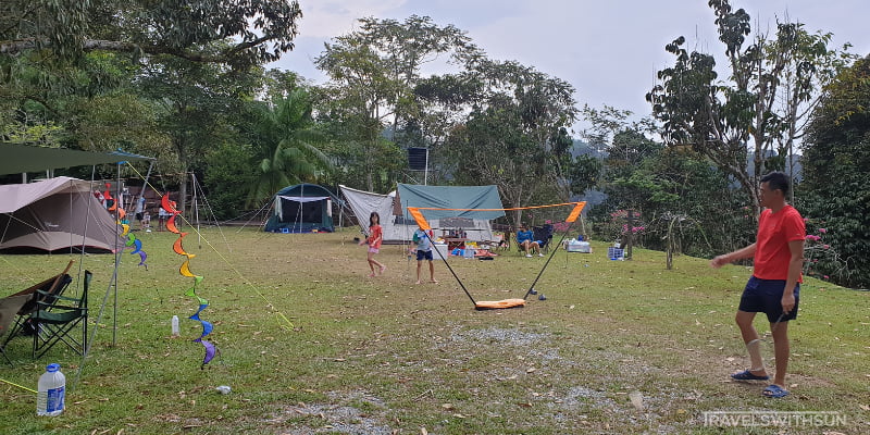 Badminton At The Little Habitat Camping Site In Bentong