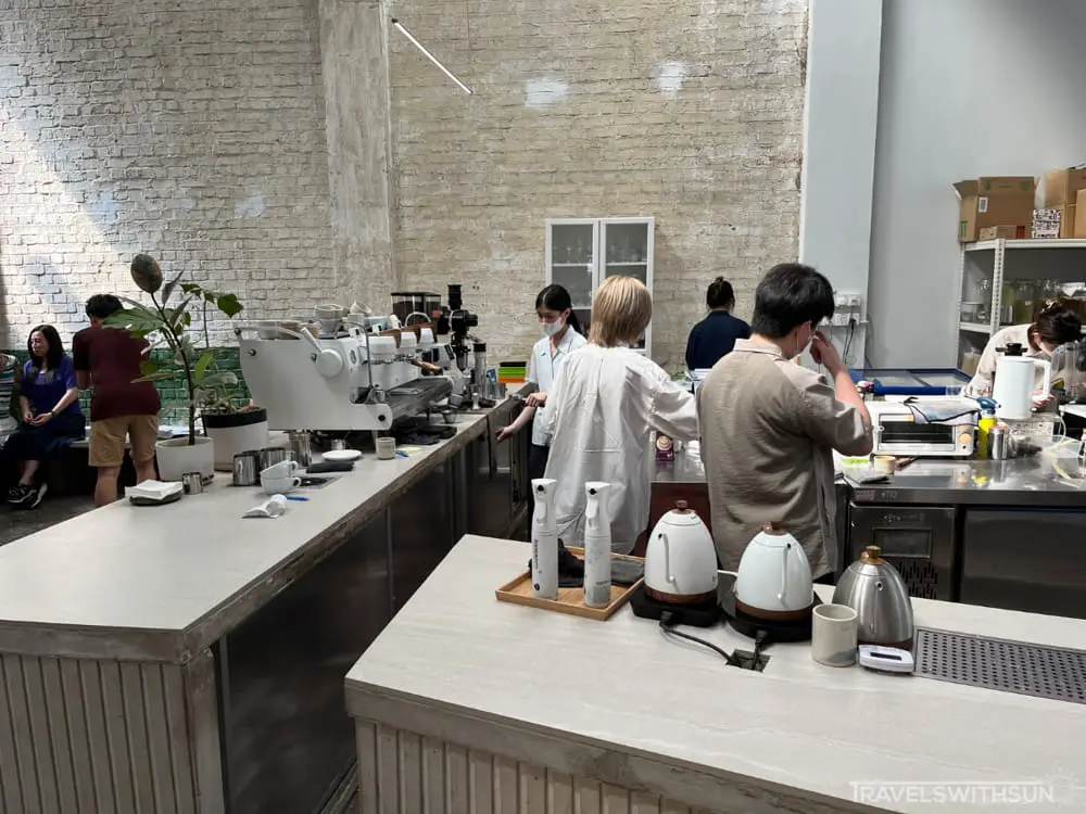 Baristas And Staff At Work At Norm Micro Roastery Cafe In George Town, Penang