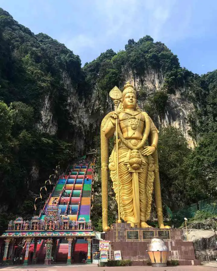 Batu Caves is a must see attraction in Malaysia on the way to Kuala Lumpur from Ipoh - for the full list of Ipoh road trips, check out www.travelswithsun.com