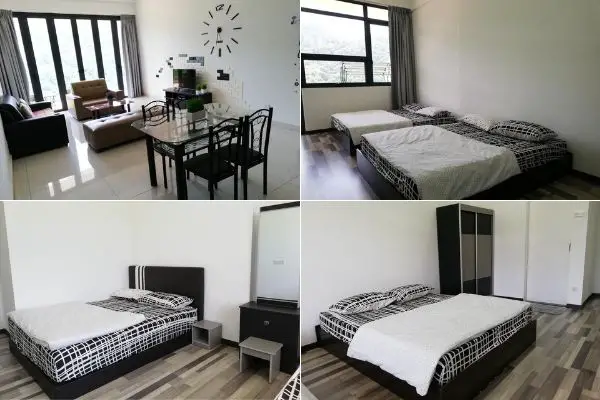 Bedrooms And Living Space At ArteS Penang Homestay