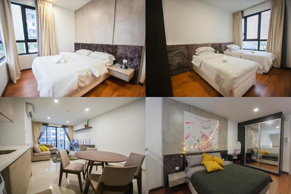 Bedrooms And Living Space At Hostahome Suites at I-Suite, Shah Alam
