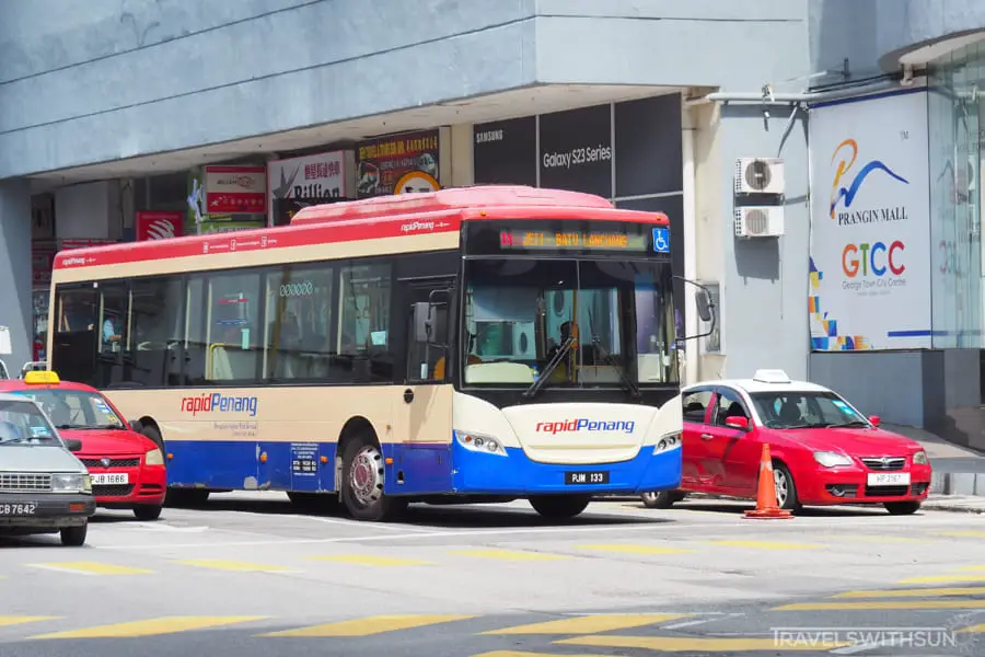 Bus Heading To KOMTAR Bus Terminal In George Town