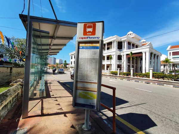 Bus Stop At George Town, Penang