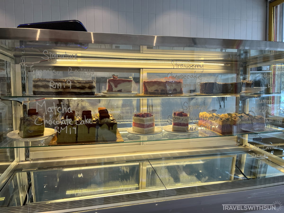 Cake Display On The Counter Of Signature 49 Cafe