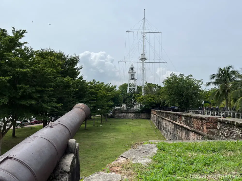 Canon Facing The Flagstaff At The Fort Cornwallis