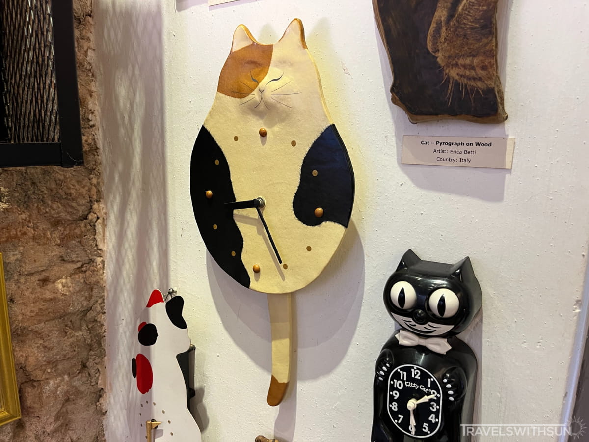 Cat Clocks At Meowseum Museum Of Cat Art & Craft