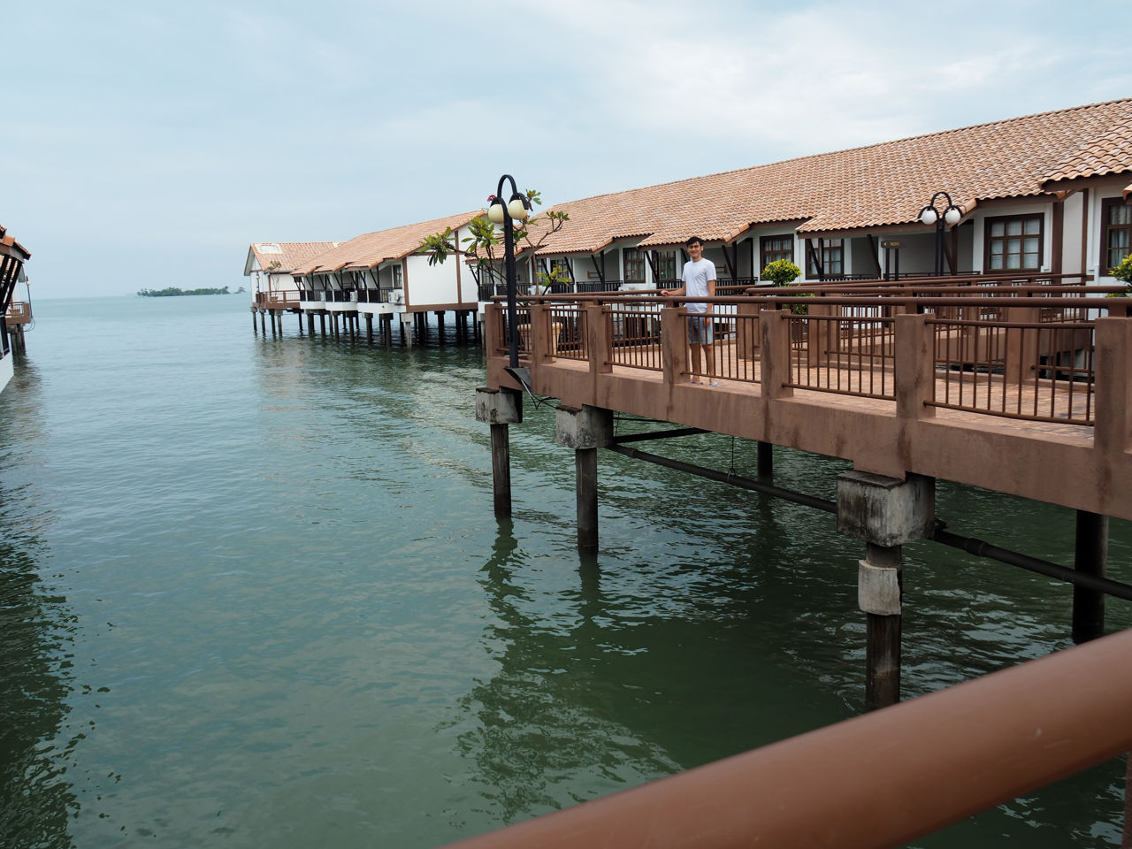Chalets stretching out to sea in Lexis Port Dickson