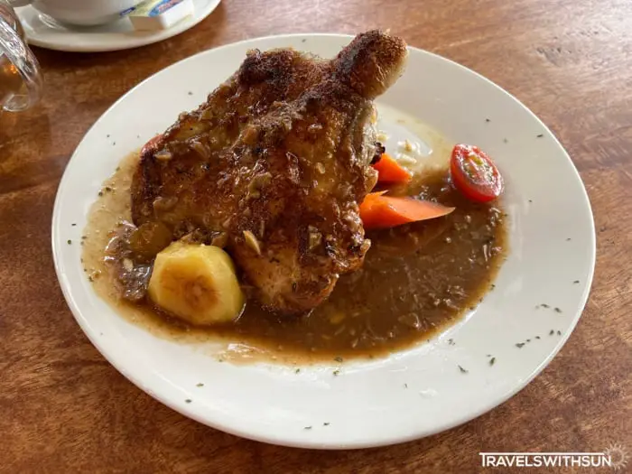 Chicken Chop With Mushroom Sauce At Asow Eatery Station
