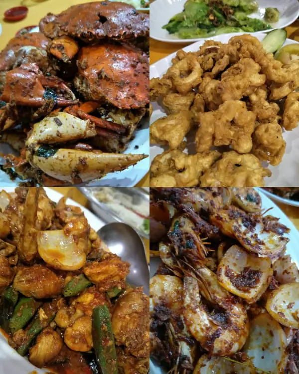 Chili Crab, Chili Prawn And Other Dishes At Boon Tat Seafood Restaurant, Klang