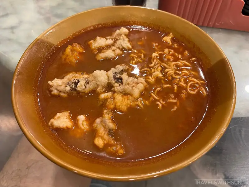 Cintan Mee With Tom Yam Soup And Fried Grouper Fish At Ka Bee Café, Penang