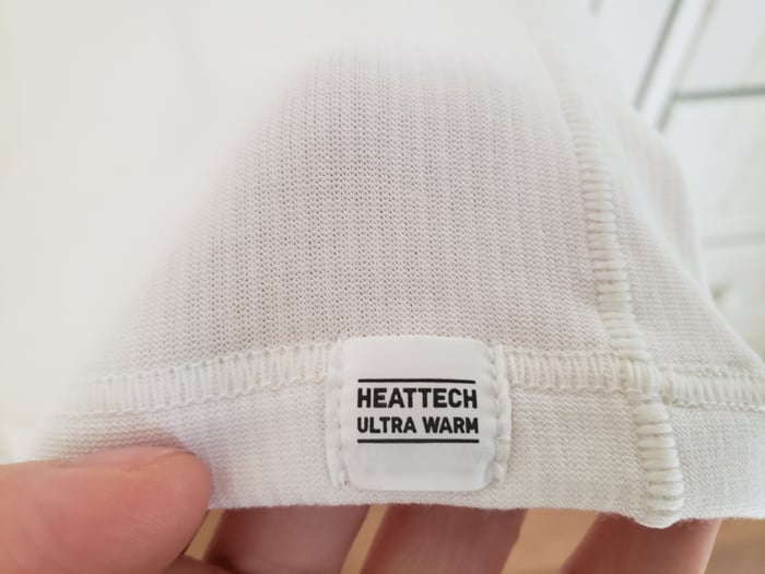 Close Up Of The Uniqlo HEATTECH Ultra Warm Shirt For Women In White