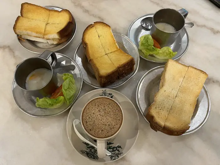 Coffee And Kaya Toasts At Chang Jiang White Coffee