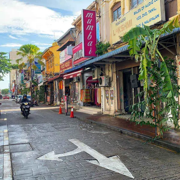 Colorful Street At Little India Penang