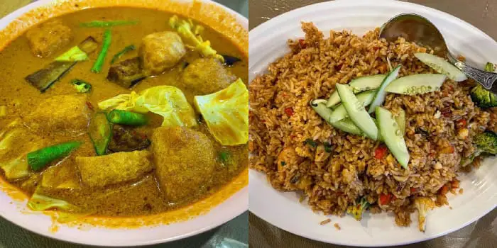 Curry And Thai Fried Rice At Kamm Kee Vegetarian Restaurant