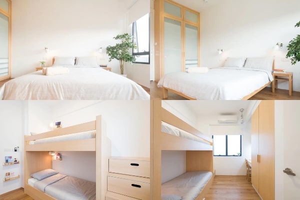 Different Bedrooms At Delightful Japandi Retreat With MUJI Concept
