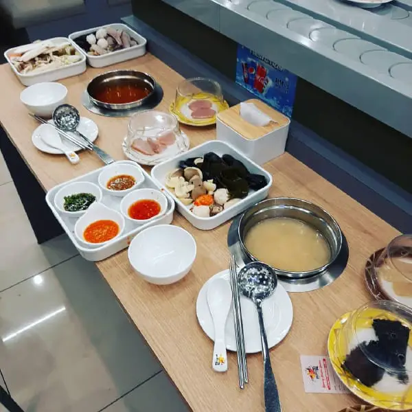 Different Dipping Sauces And Ingredients At Rotary Shabu Shabu Puchong