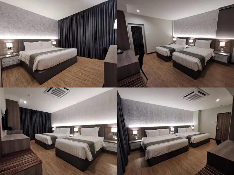 Different Rooms At Veno Hotel In Penang