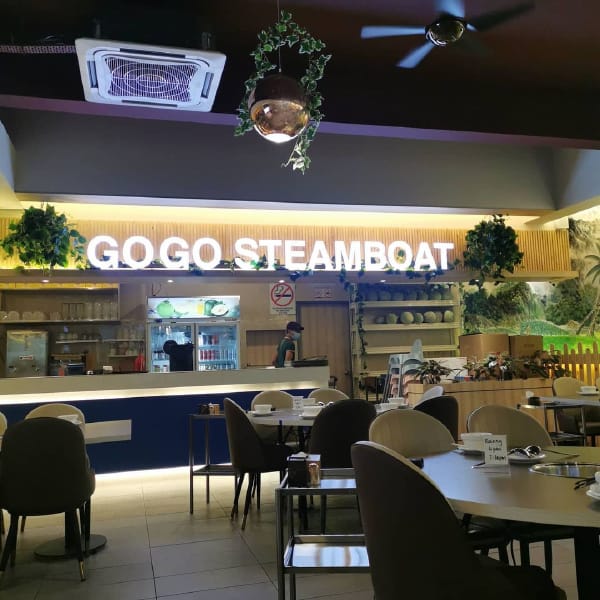 Dining Interior of GOGO Steamboat Restaurant At Sri Petaling