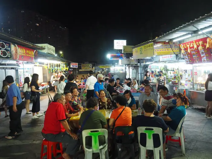 Dinner Time At Gurney Drive Hawker Centre
