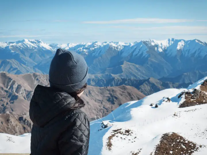 Dress warm to see the views at the lookout platform of Coronet Peak - more on www.travelswithsun.com