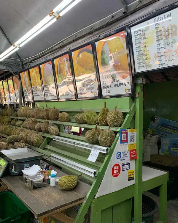 Durian Cap Kaki Stall At Penang