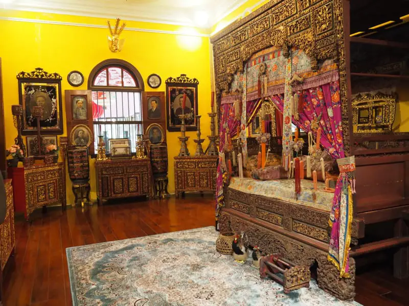 Elaborate Antique Chinese Furniture In Penang Peranakan Museum