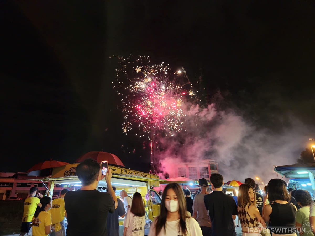 Fireworks At Ipoh Waterfront City Night Market