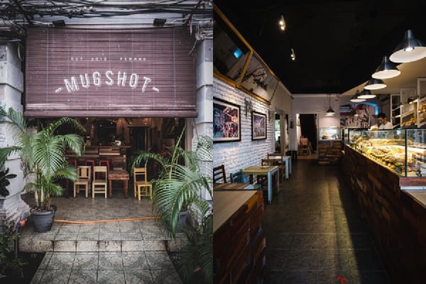 Front And Interior Of The Mugshot Cafe
