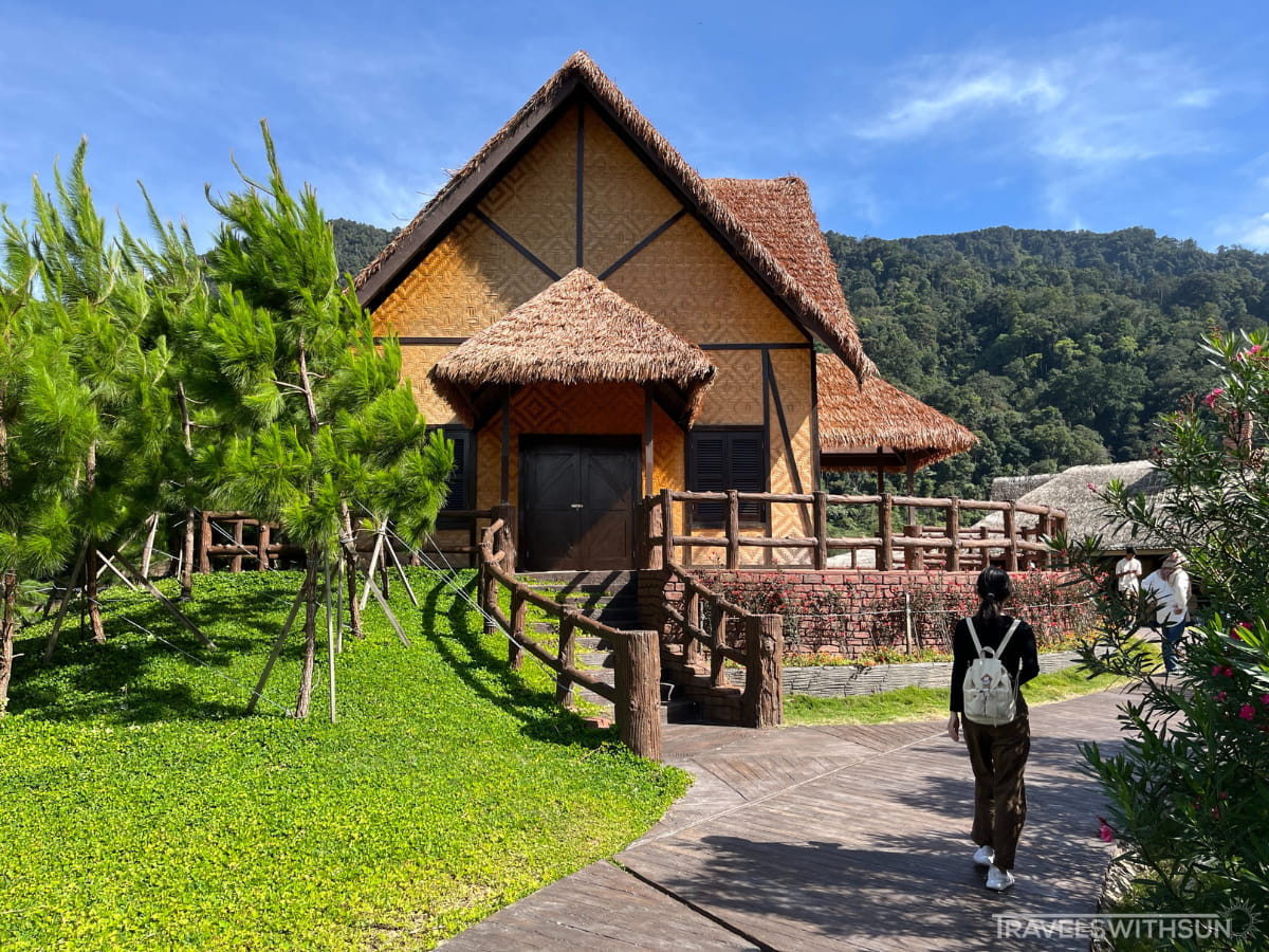Front Of The Decorative Building At The Top Of Hobbitoon Village At Perak
