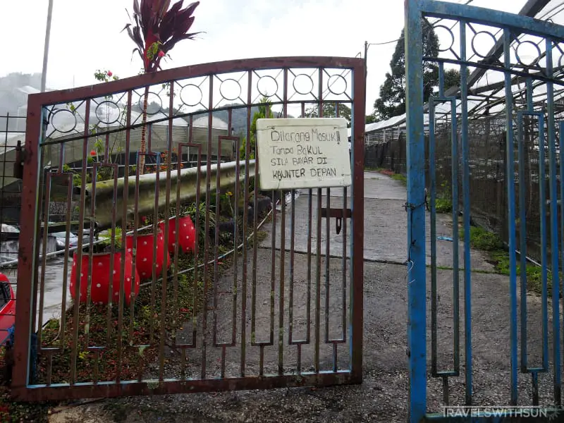 Gate For The Strawberry Farm At Raaju's Hill Strawberry Farm