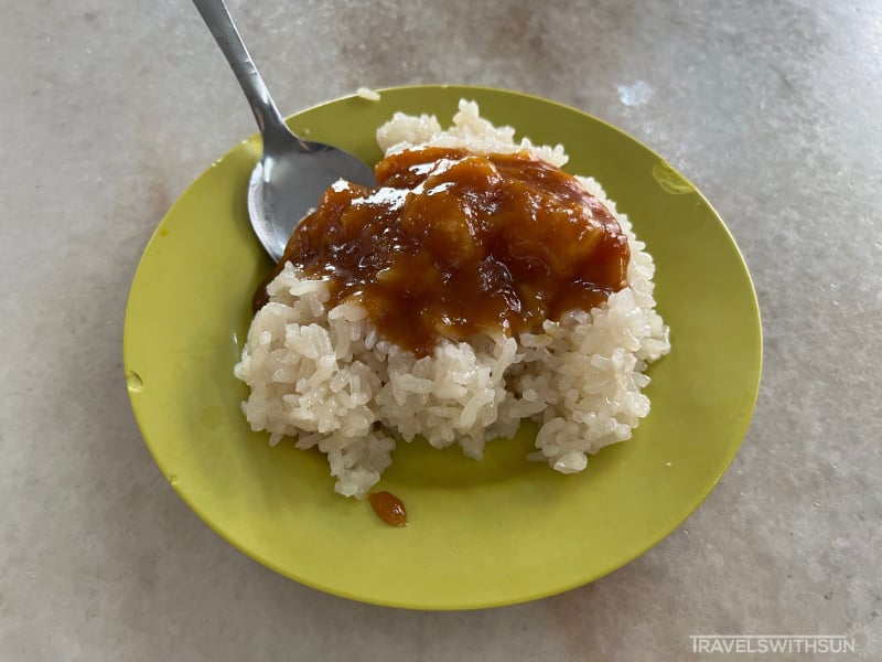 Glutinous Rice Top Witk Kaya (Kaya Pulut) At Kedai Kopi Keng Nam