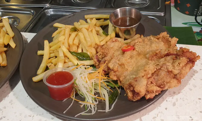 Hainanese Chicken Chop At Luck Bros Kota Damansara
