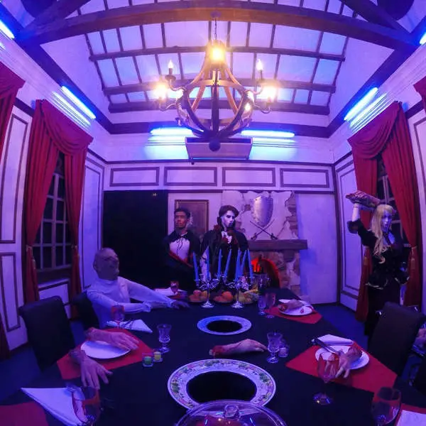 Haunted Dining Hall Set Up At The Ghost Museum In Penang