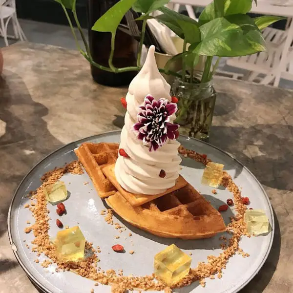 Ice Cream Waffle At Soft Launch Cafe, Sri Petaling