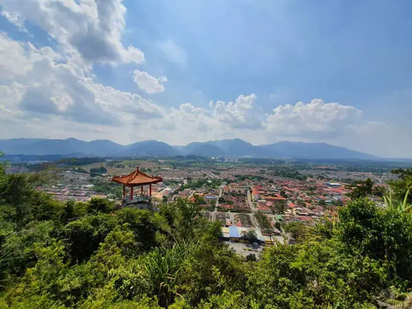 Ipoh city viewed from the top of Perak Cave Temple
