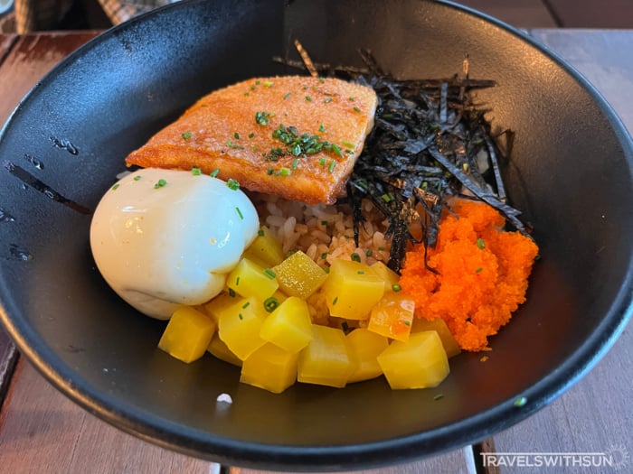 Japanese Inspired Grilled Salmon Don At The Good Batch Restaurant And Bar