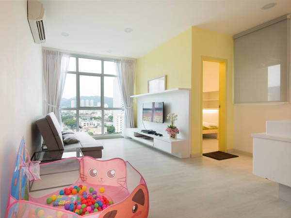 Straits Garden Suites把客厅打造成适合儿童的活动空间