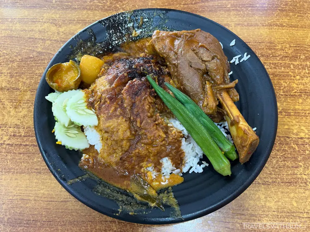 Lamb Shank With A Mixture Of Sauces At Hameediyah Restaurant On Campbell Street, George Town