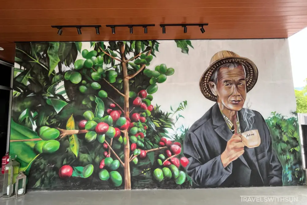 Large Mural Outside The Showroom At Antong Coffee Factory, Taiping