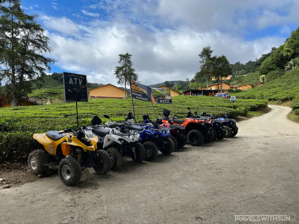Line Up Of Rental ATVs At Cameron Valley Tea House 1