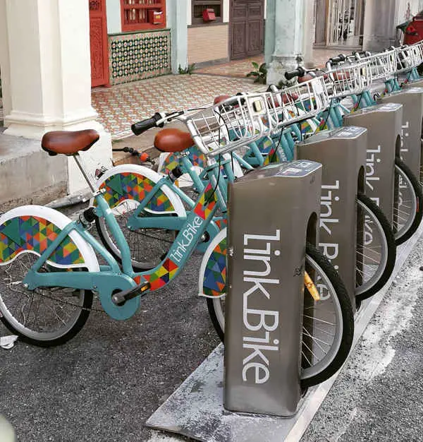 Link Bikes At One Of The Docking Stations In Penang